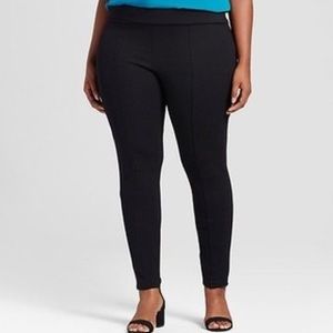 Ava & Viv Ponte Leggings Black Plus Size 2X